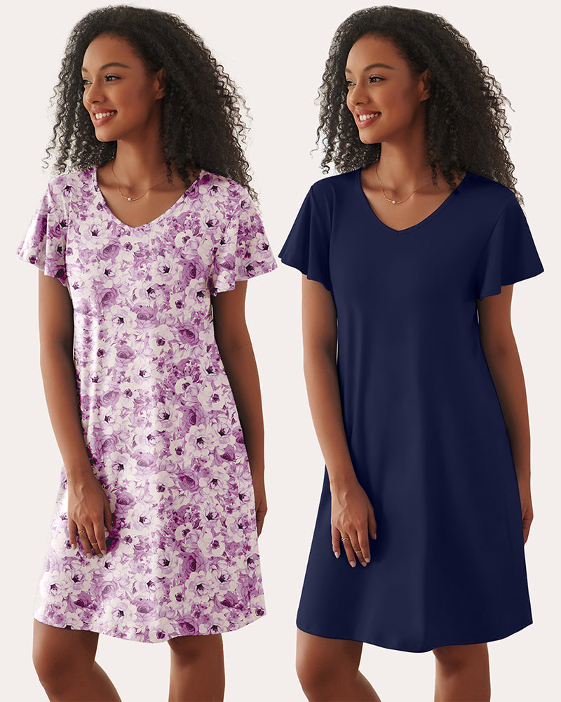 2 Pack Print Short Sleeve Sleepwear (US Only)