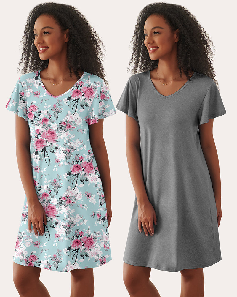2 Pack Print Short Sleeve Sleepwear (US Only)