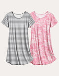 Soft 2 Pack Short Sleeve Nightgowns (US Only)