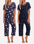 2 Pack: Tops and Capri Pants Pjs Print Pajama Sets