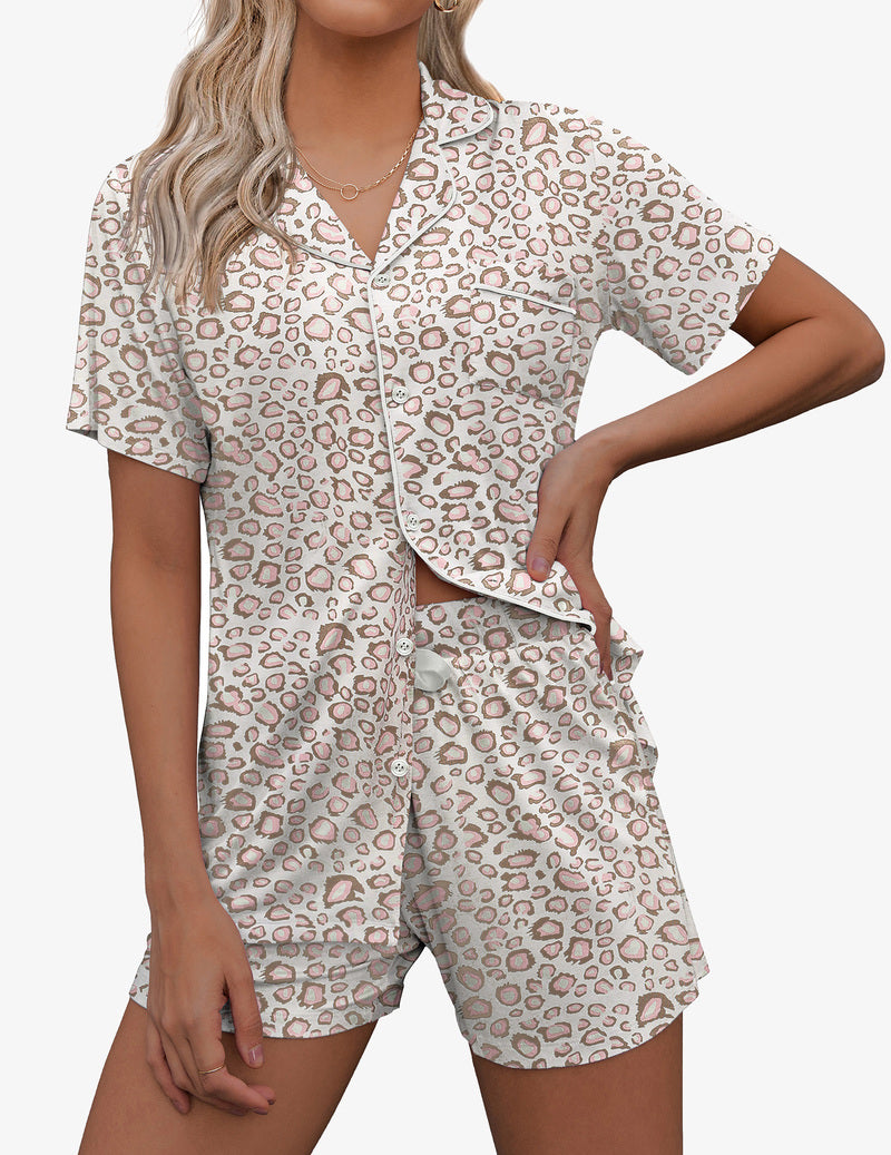 Contrast Piping Pocket Patched Pajama Set (US Only)