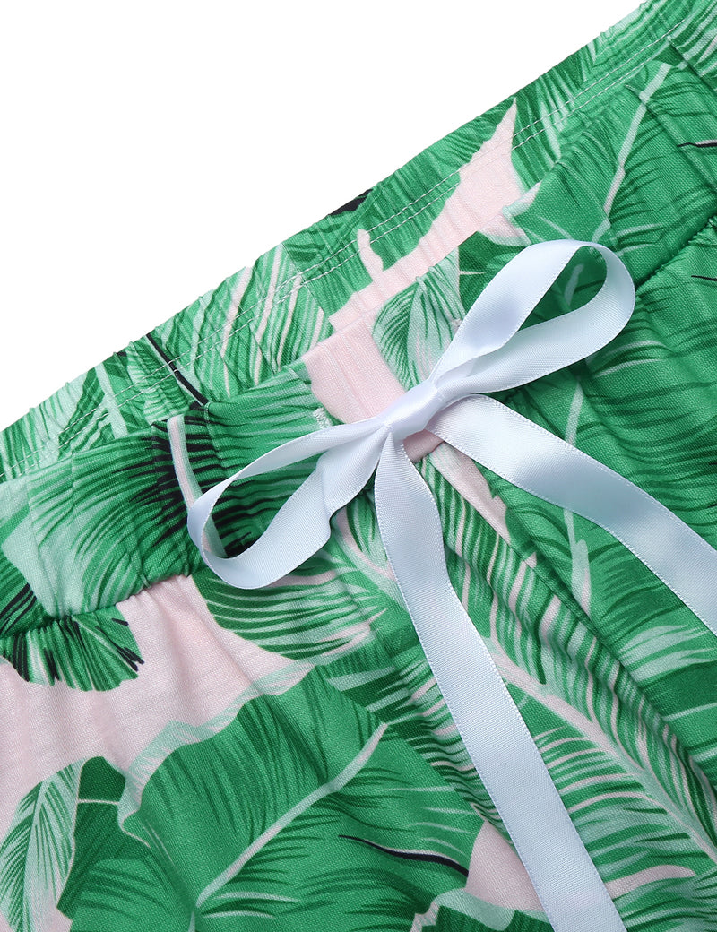 Contrast Piping Pocket Patched Pajama Set (US Only)