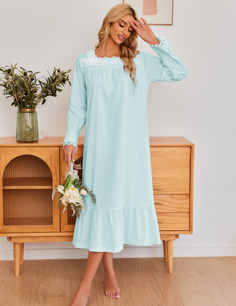 Victorian Lace Trim Nightdress (US Only)