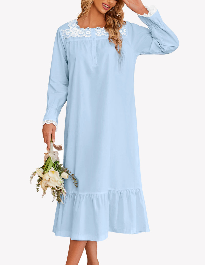 Victorian Lace Trim Nightdress (US Only)