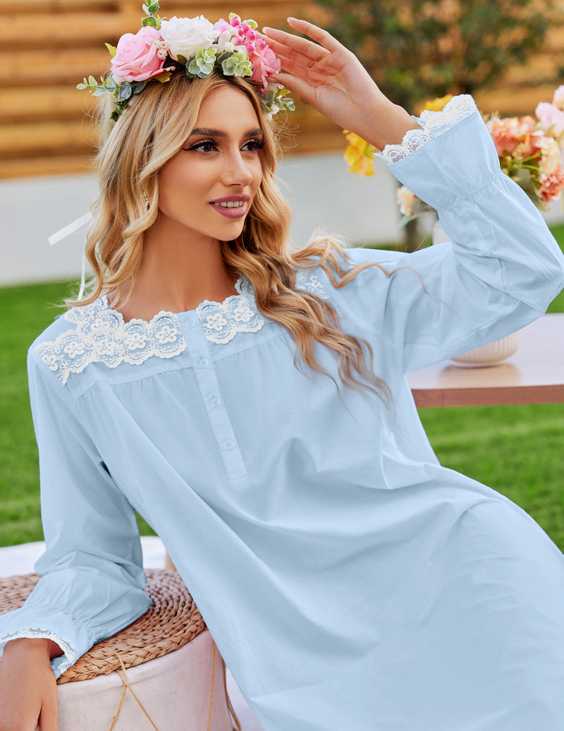 Victorian Lace Trim Nightdress (US Only)