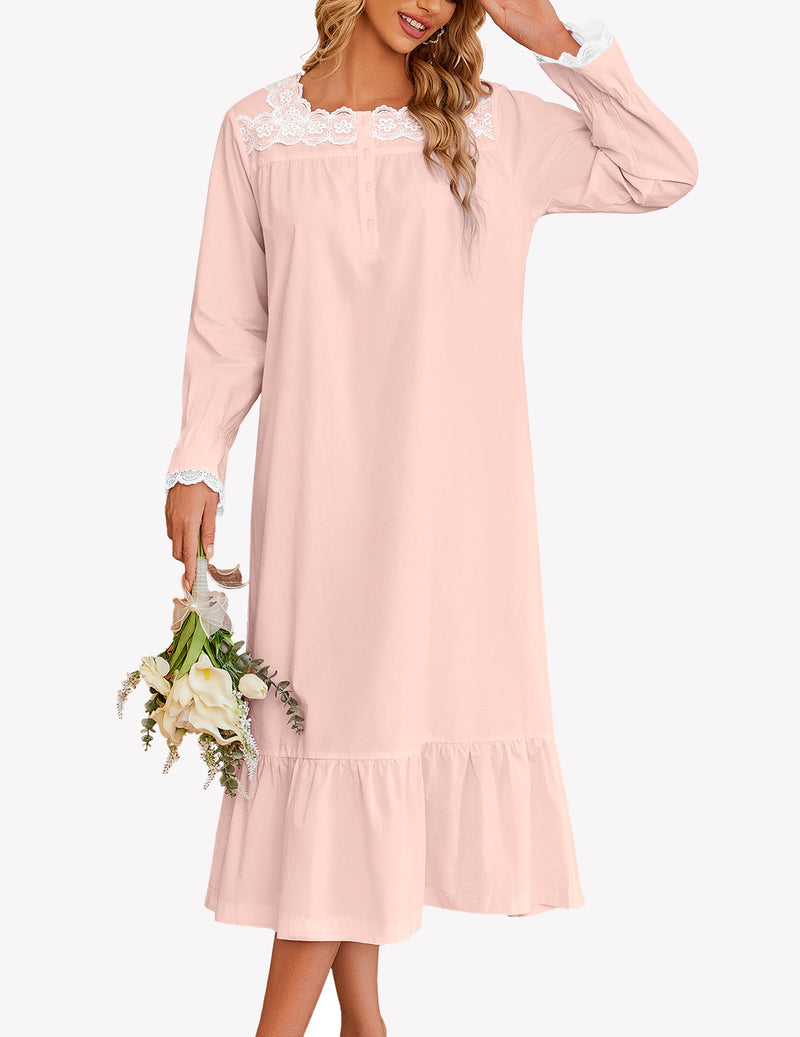 Victorian Lace Trim Nightdress (US Only)
