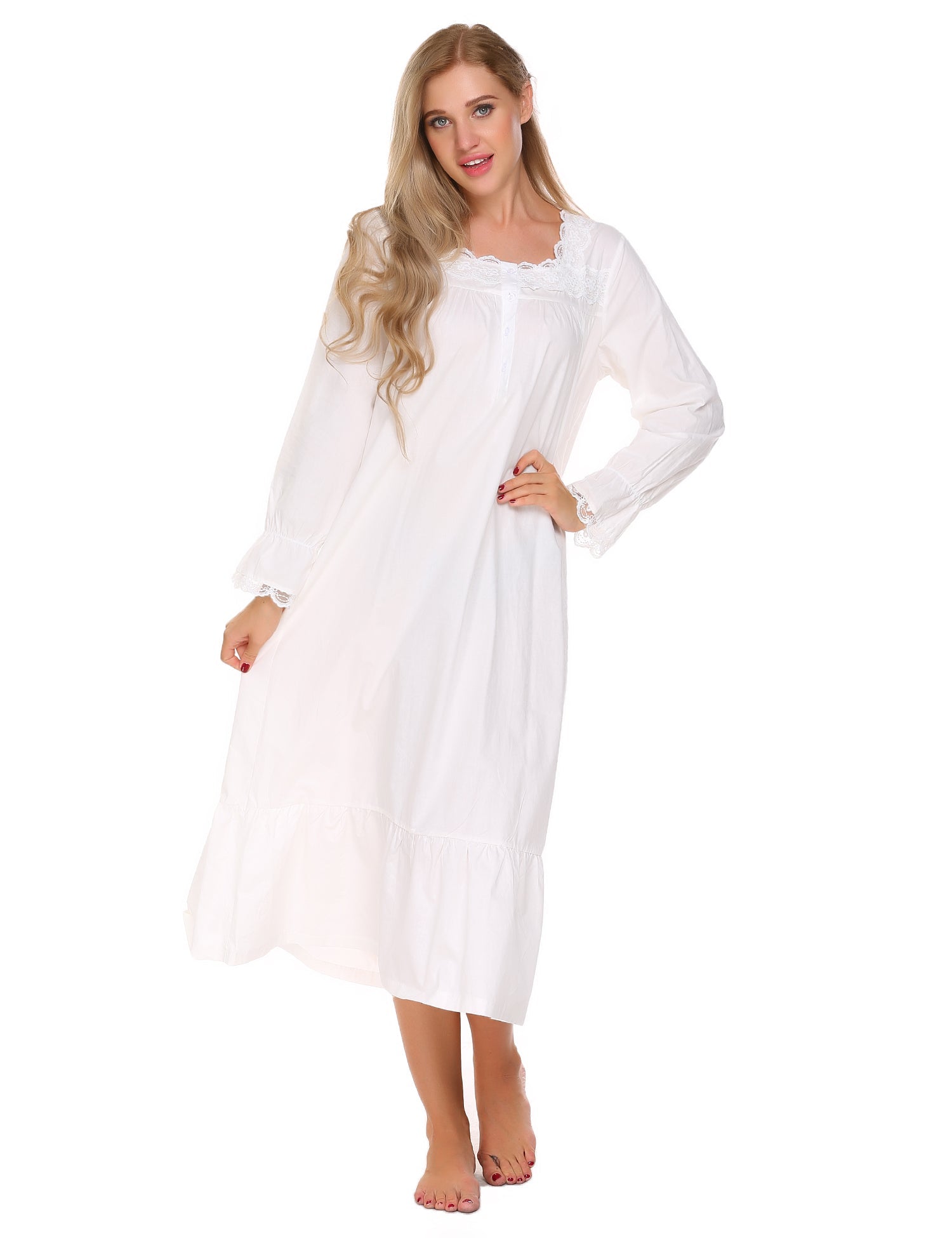 Victorian Lace Trim Nightdress (US Only)