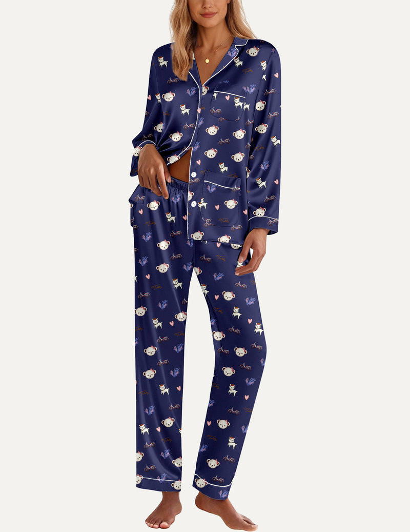 TEDDY Two-piece Classic Satin Pajama Set (US Only)