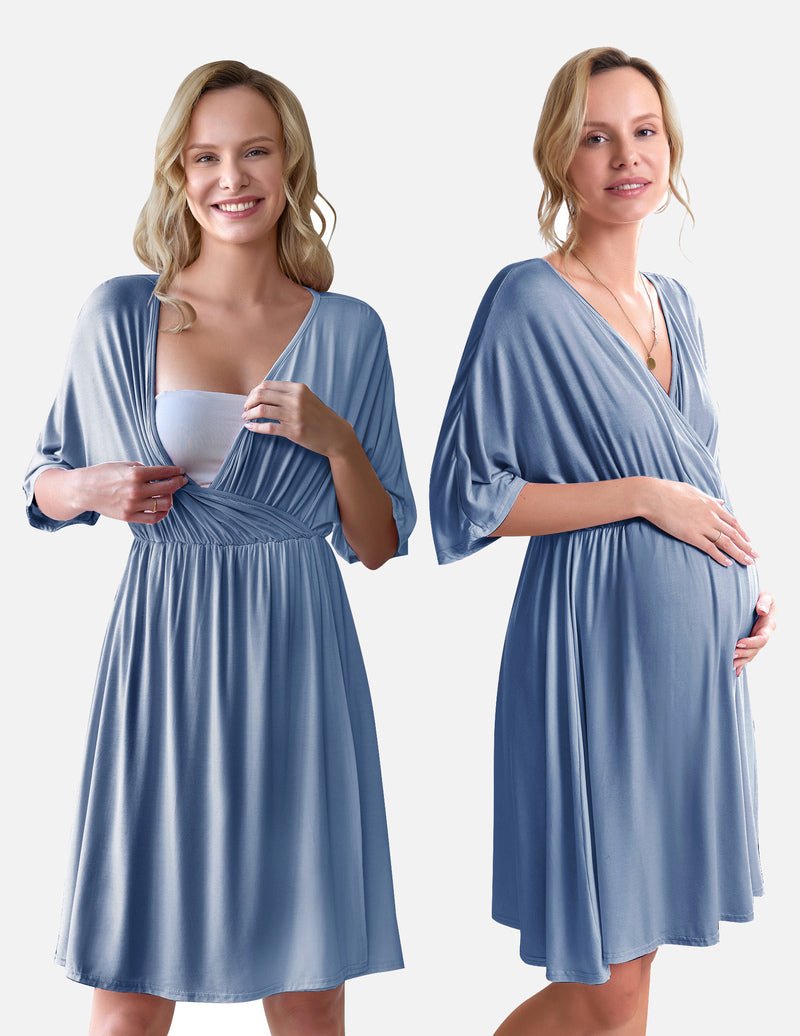 3-in-1 Maternity Gown Labor & Delivery Nursing Nightgown
