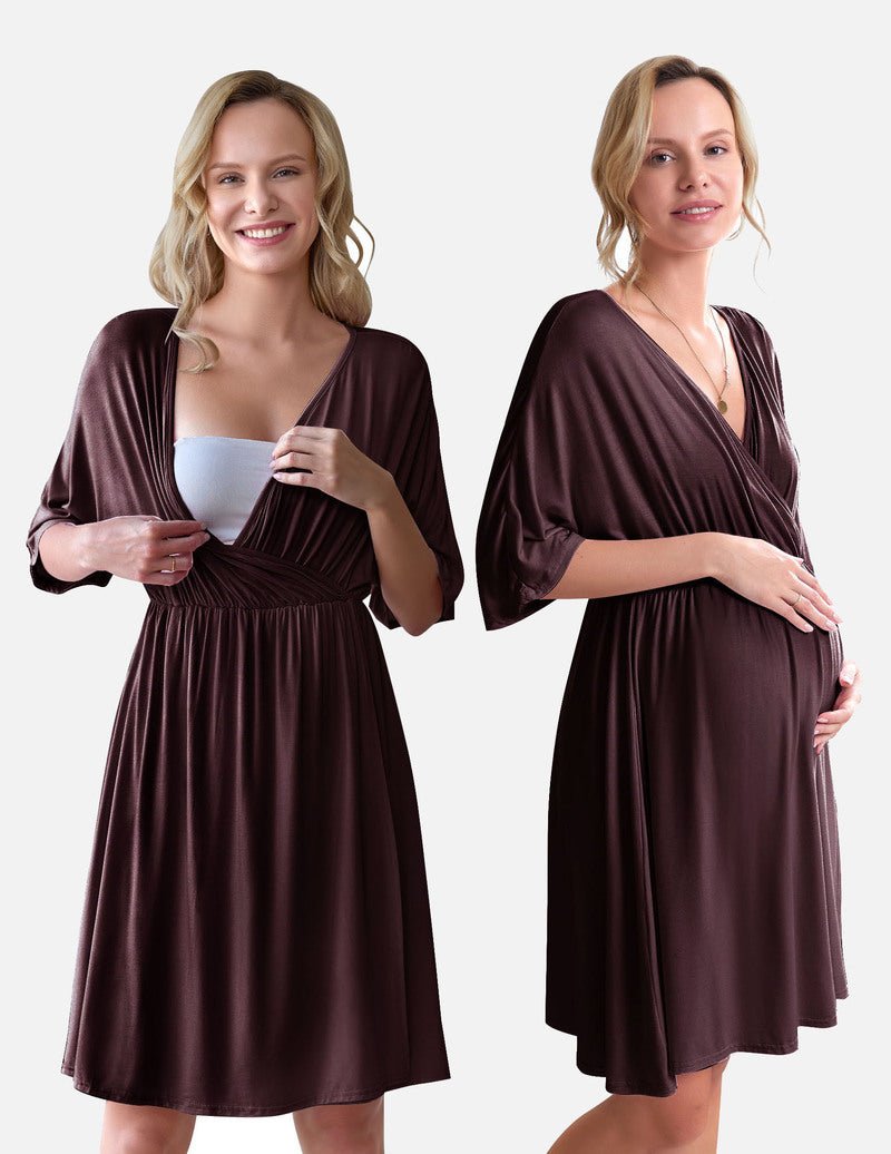 3-in-1 Maternity Gown Labor & Delivery Nursing Nightgown