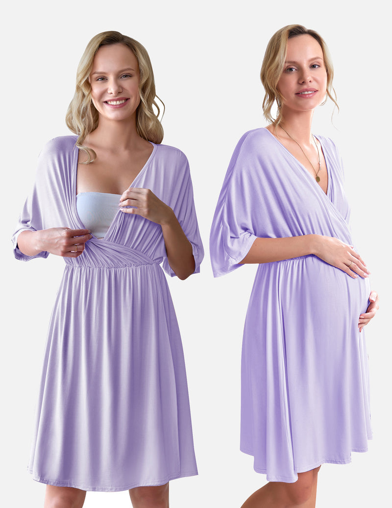 3-in-1 Maternity Gown Labor & Delivery Nursing Nightgown
