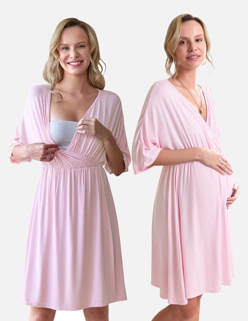 3-in-1 Maternity Gown Labor & Delivery Nursing Nightgown