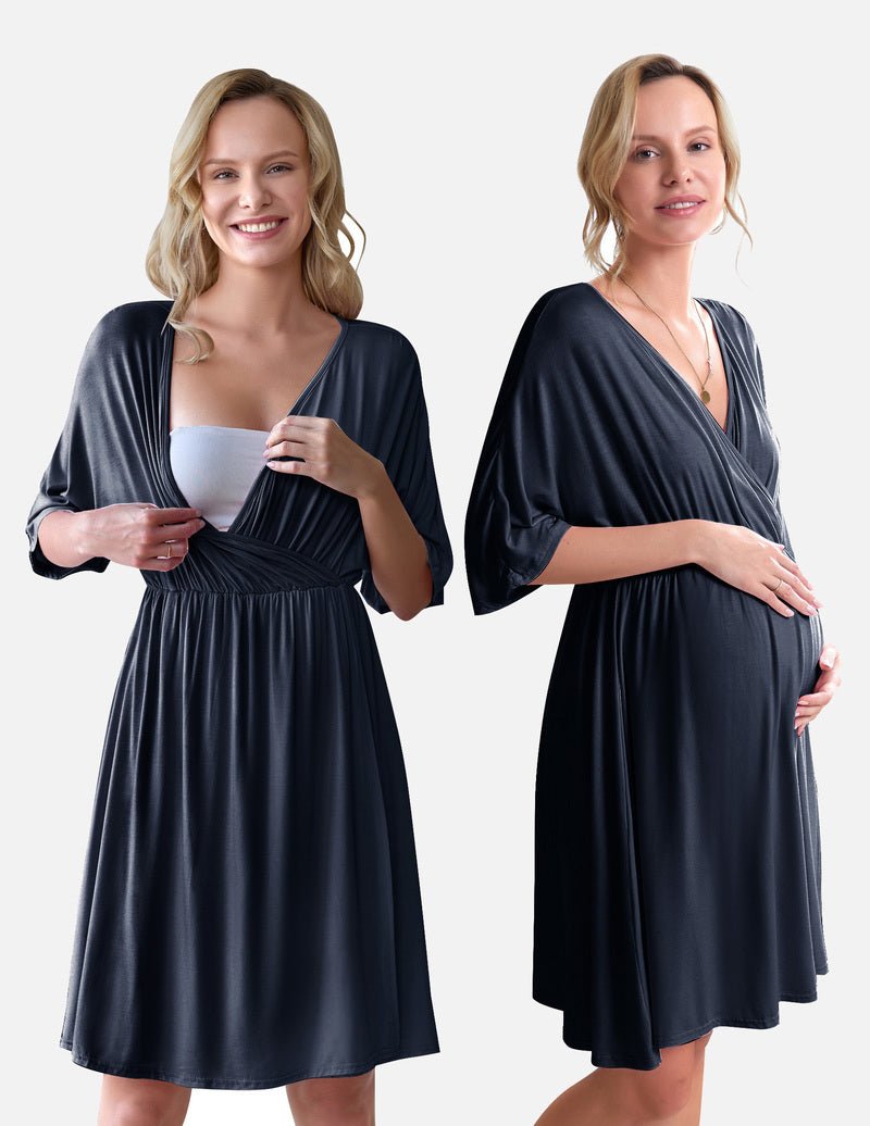 3-in-1 Maternity Gown Labor & Delivery Nursing Nightgown