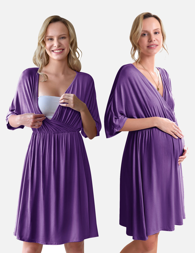 3-in-1 Maternity Gown Labor & Delivery Nursing Nightgown