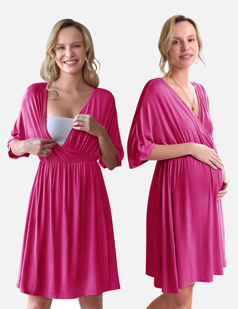 3-in-1 Maternity Gown Labor & Delivery Nursing Nightgown