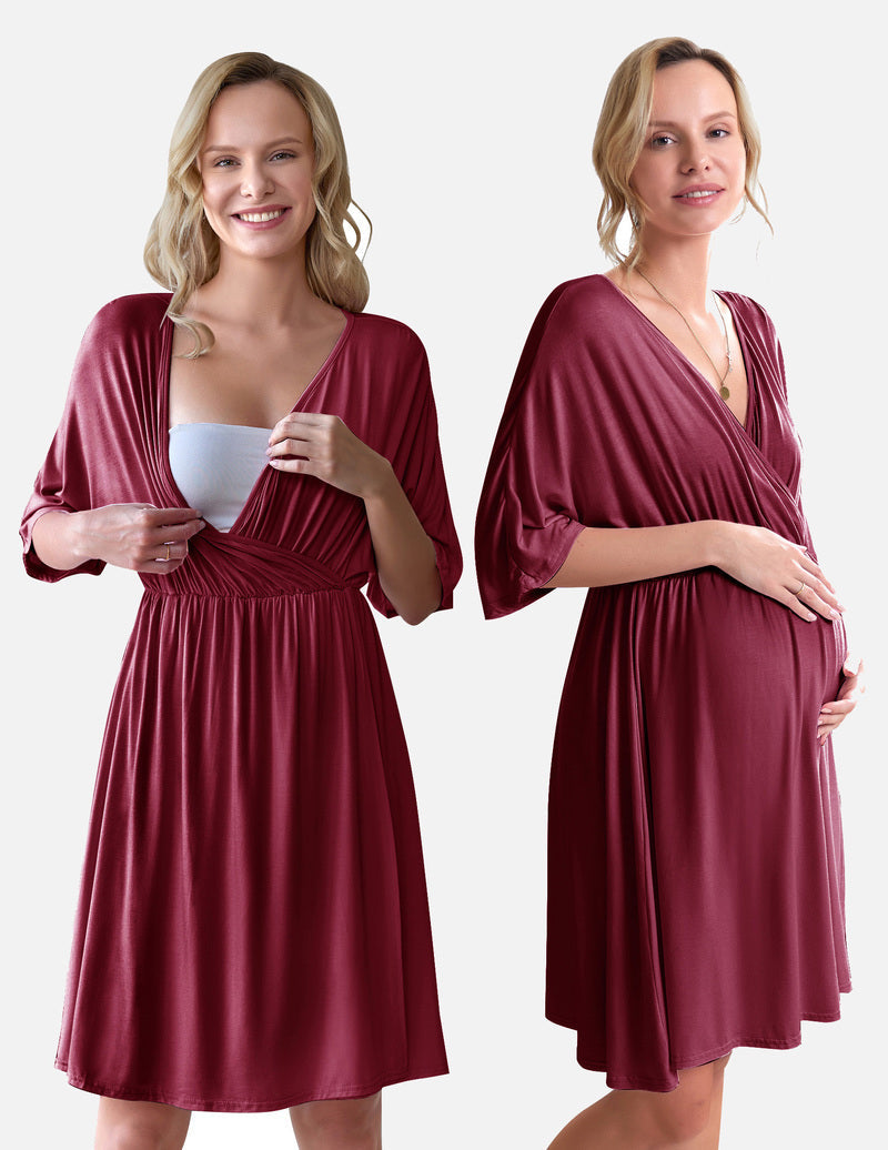 3-in-1 Maternity Gown Labor & Delivery Nursing Nightgown