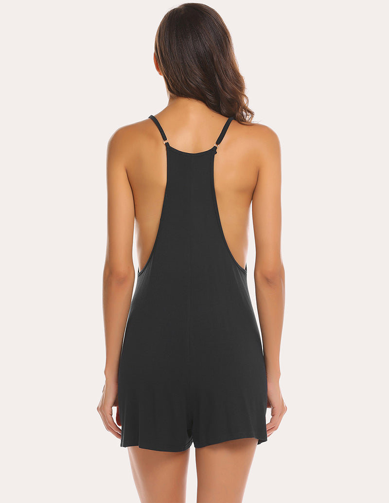 Spaghetti Strap Pajamas Romper (US Only)