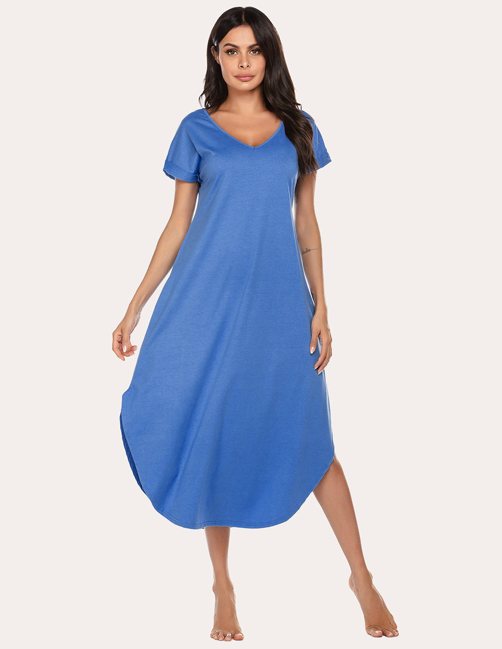A-Line Split Hem Sleepwear Dress (US Only)