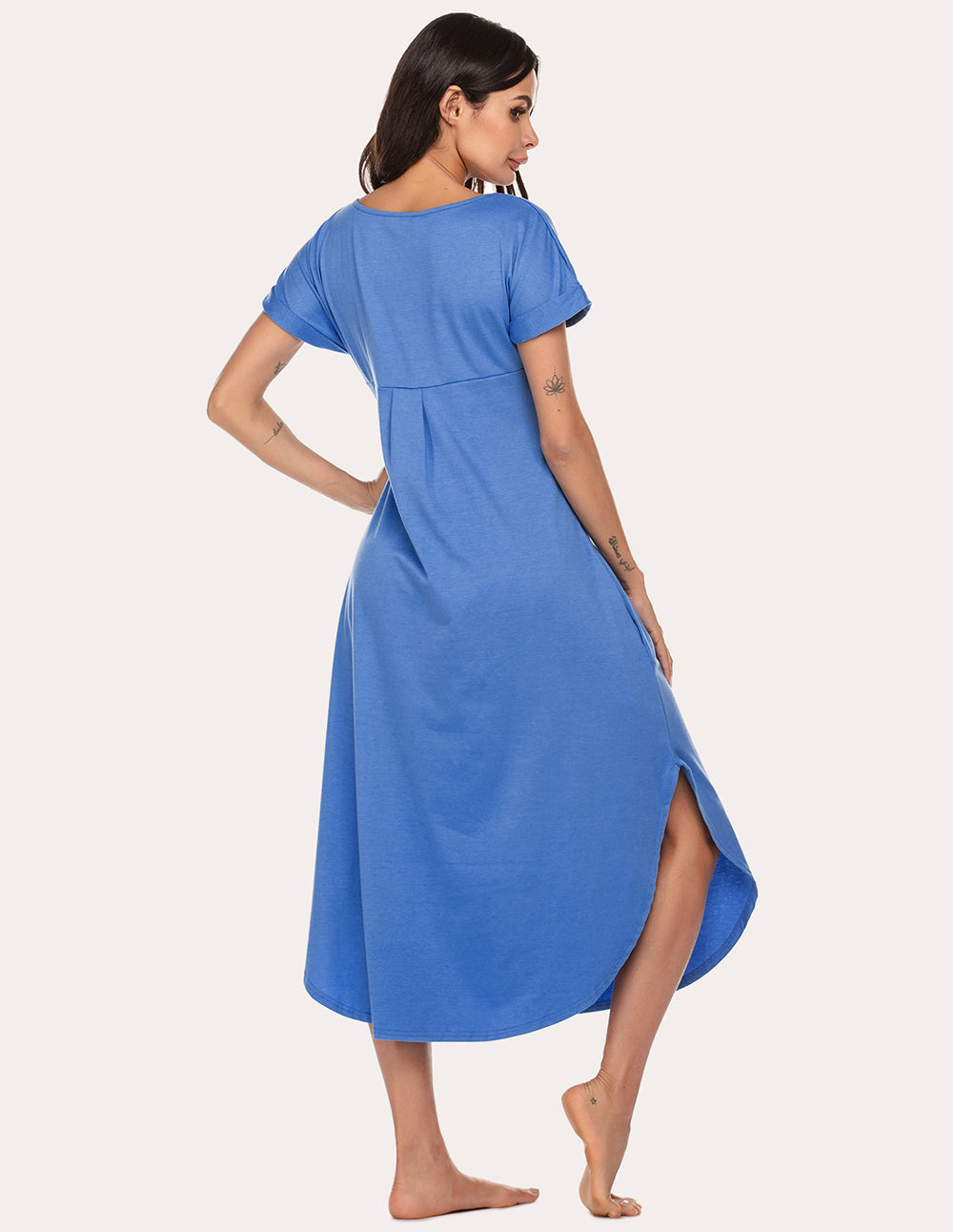 A-Line Split Hem Sleepwear Dress (US Only)