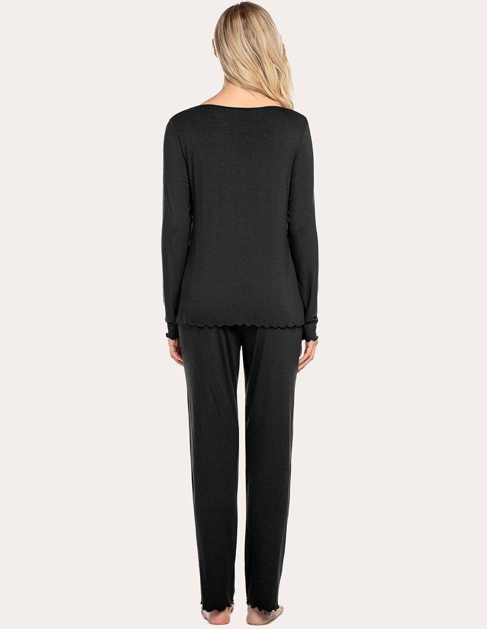 Ruched V-Neck Pajamas Set (US Only)