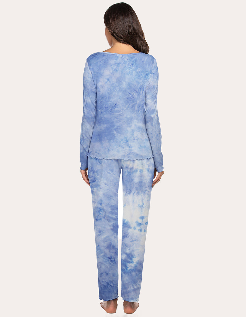 Ruched V-Neck Pajamas Set (US Only)