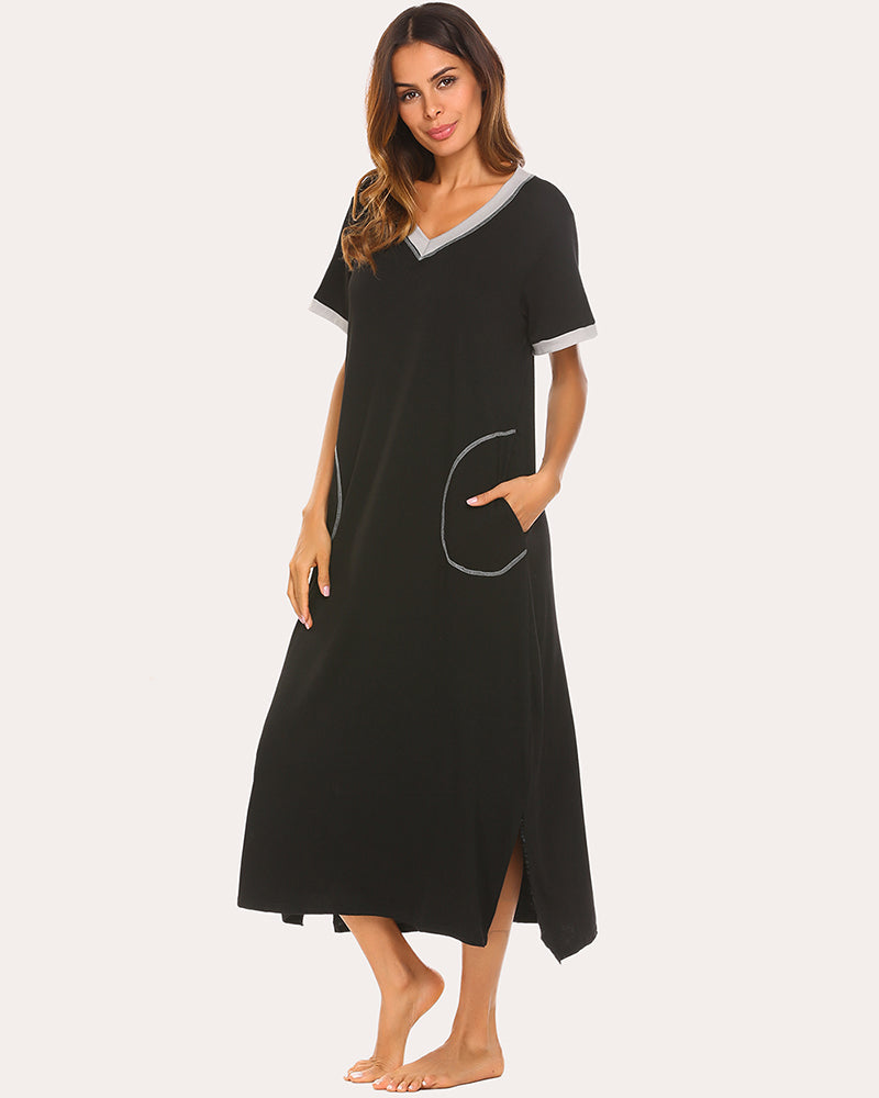 Ultra-Soft Long Nightgown with Pocket (US Only)