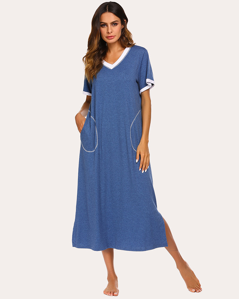 Ultra-Soft Long Nightgown with Pocket (US Only)