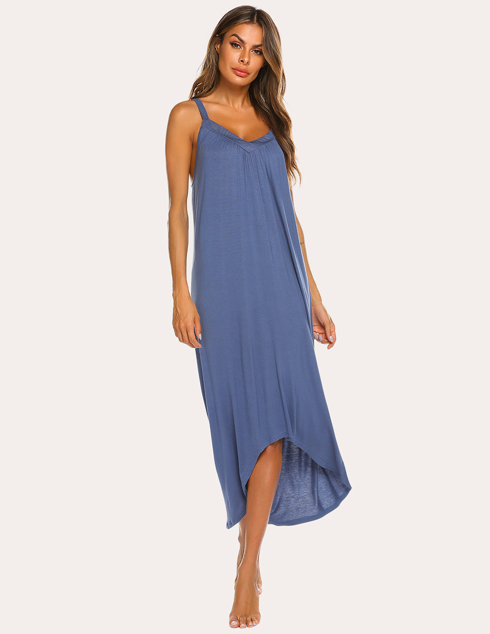 Irregular Hem Full Slip Night Dress (US Only)
