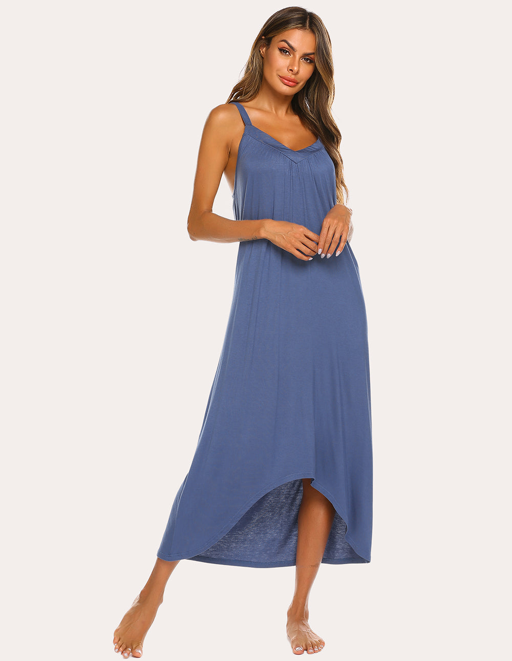 Irregular Hem Full Slip Night Dress (US Only)