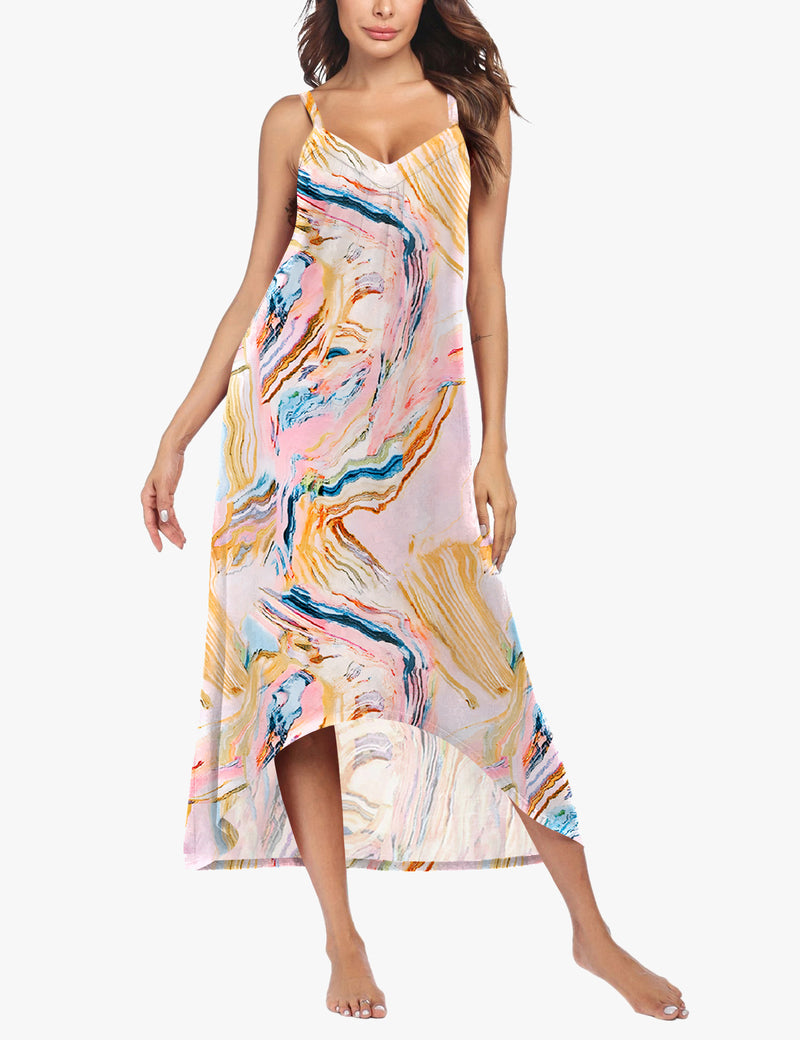 Irregular Hem Full Slip Night Dress (US Only)