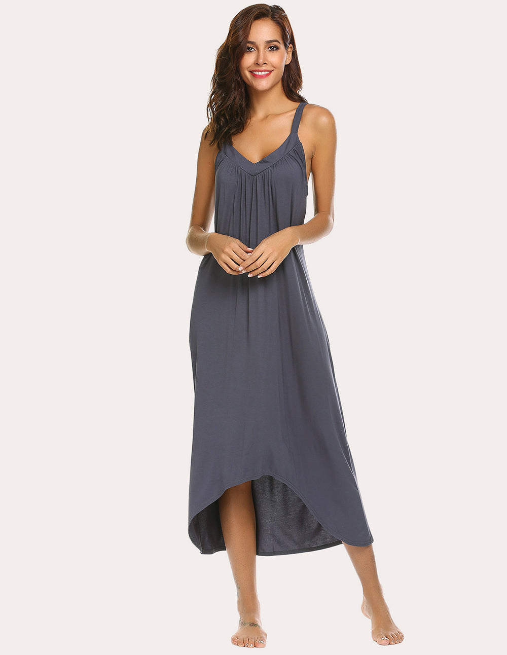 Irregular Hem Full Slip Night Dress (US Only)