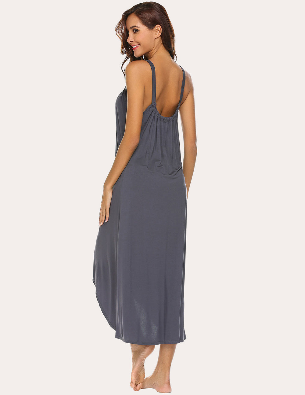 Irregular Hem Full Slip Night Dress (US Only)