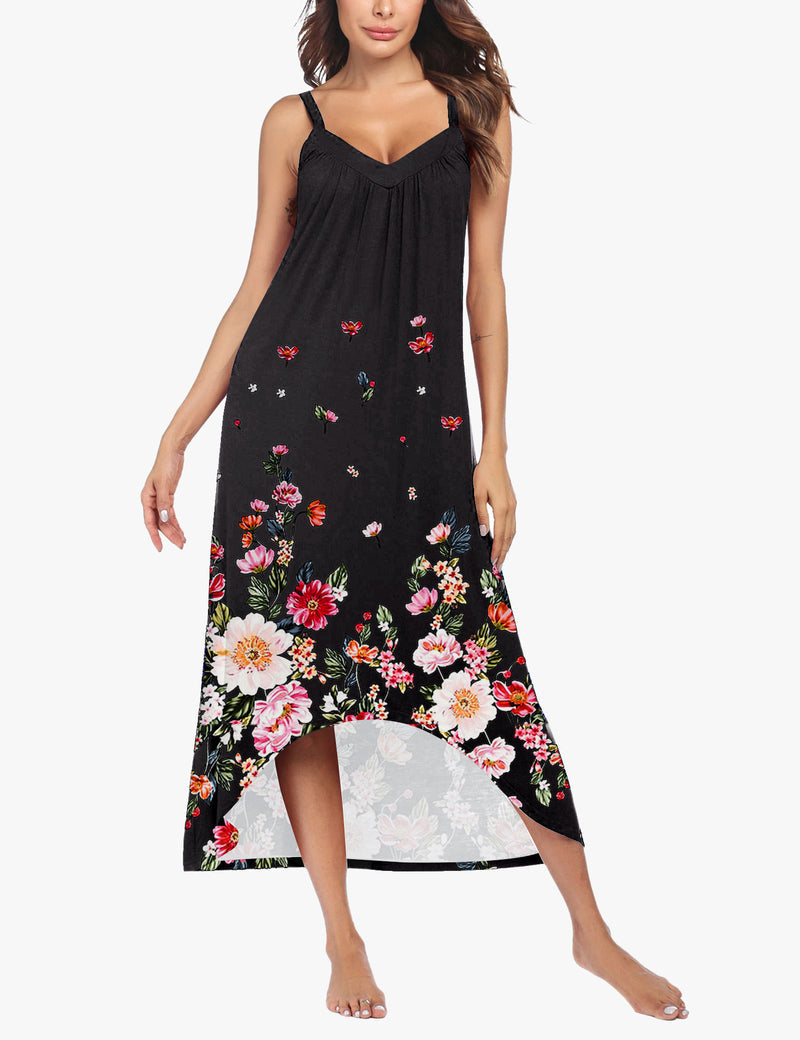 Irregular Hem Full Slip Night Dress (US Only)