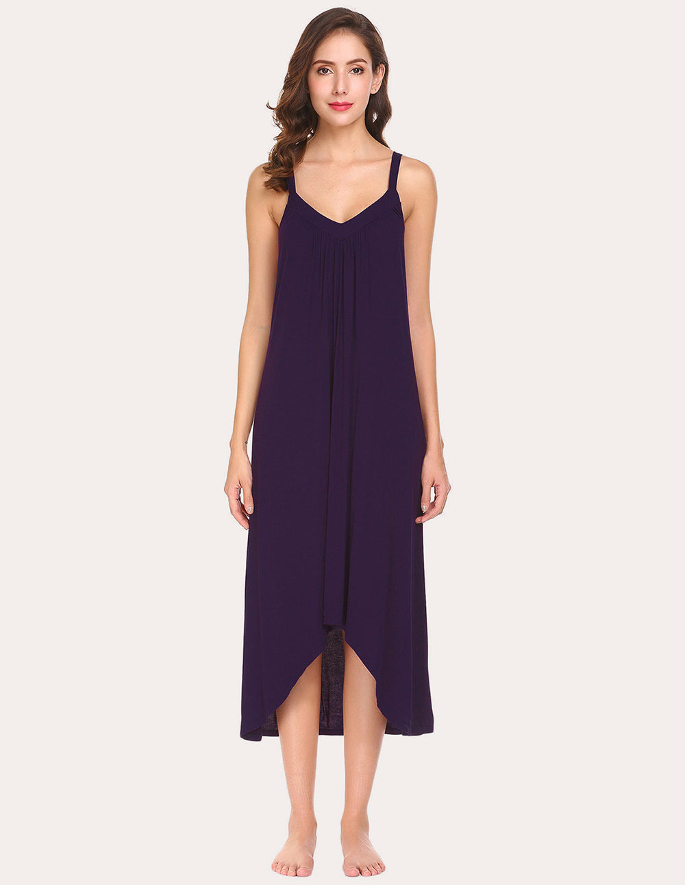 Irregular Hem Full Slip Night Dress (US Only)