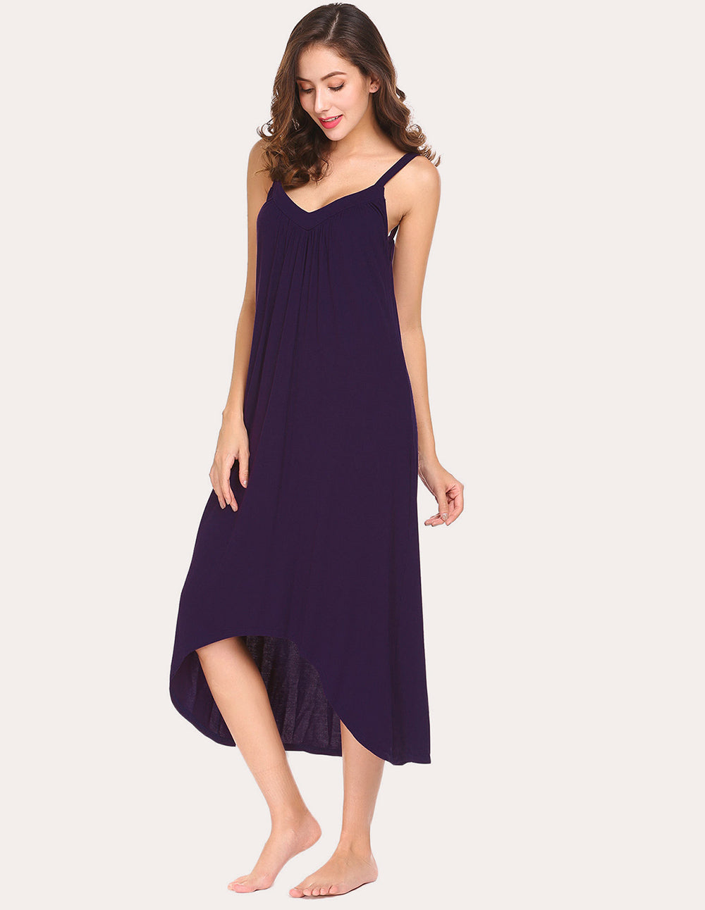 Irregular Hem Full Slip Night Dress (US Only)