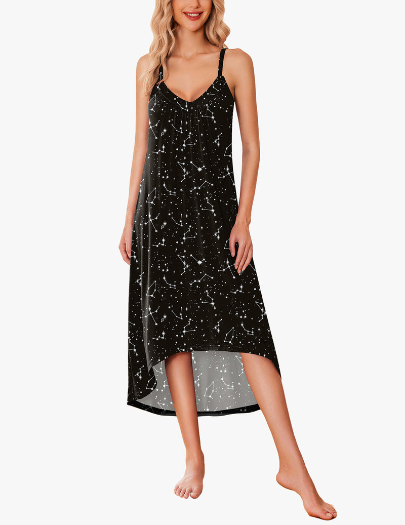 Irregular Hem Full Slip Night Dress (US Only)