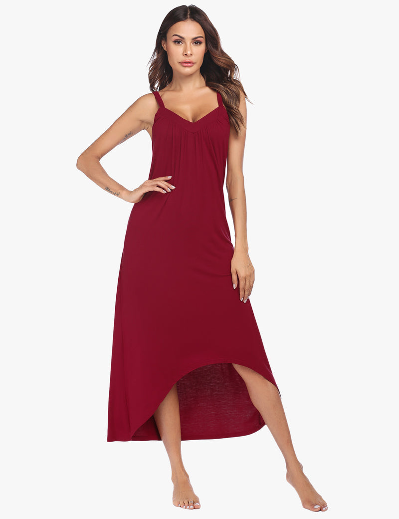 Irregular Hem Full Slip Night Dress (US Only)