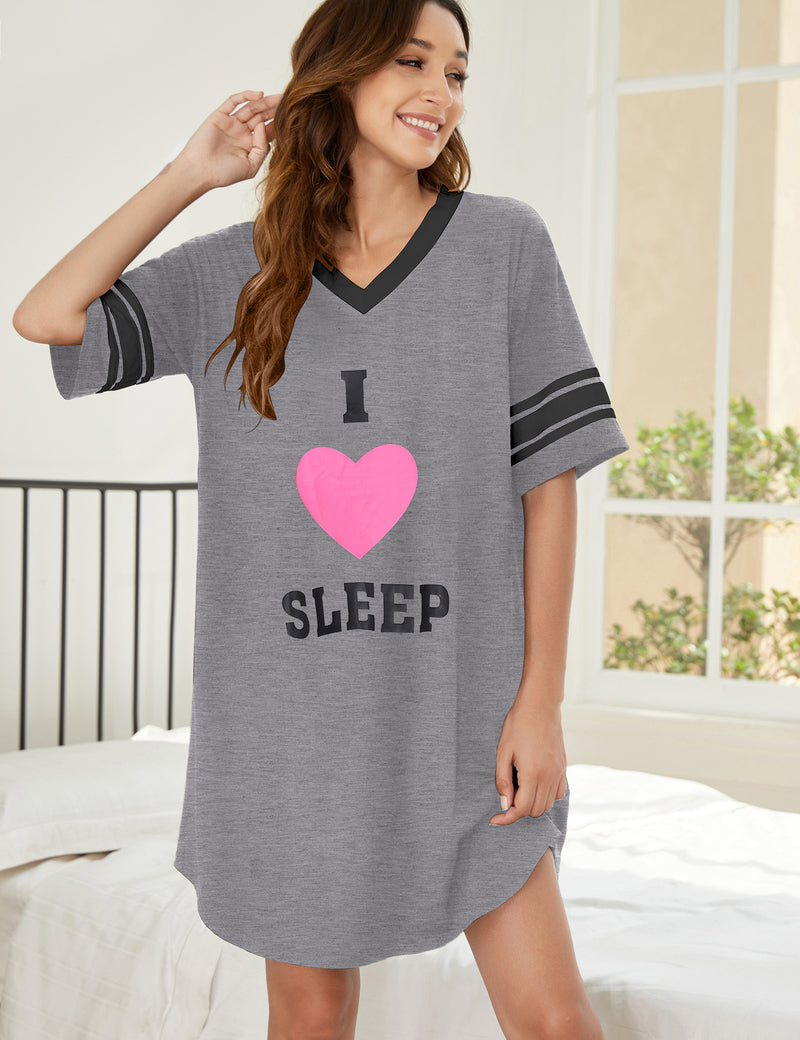 Stylish Contrast Color Cool Sleep Dress (US Only)