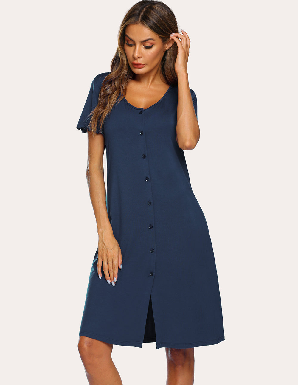 Teddy Soft Ruffle Seams Sleep Dress (US Only)