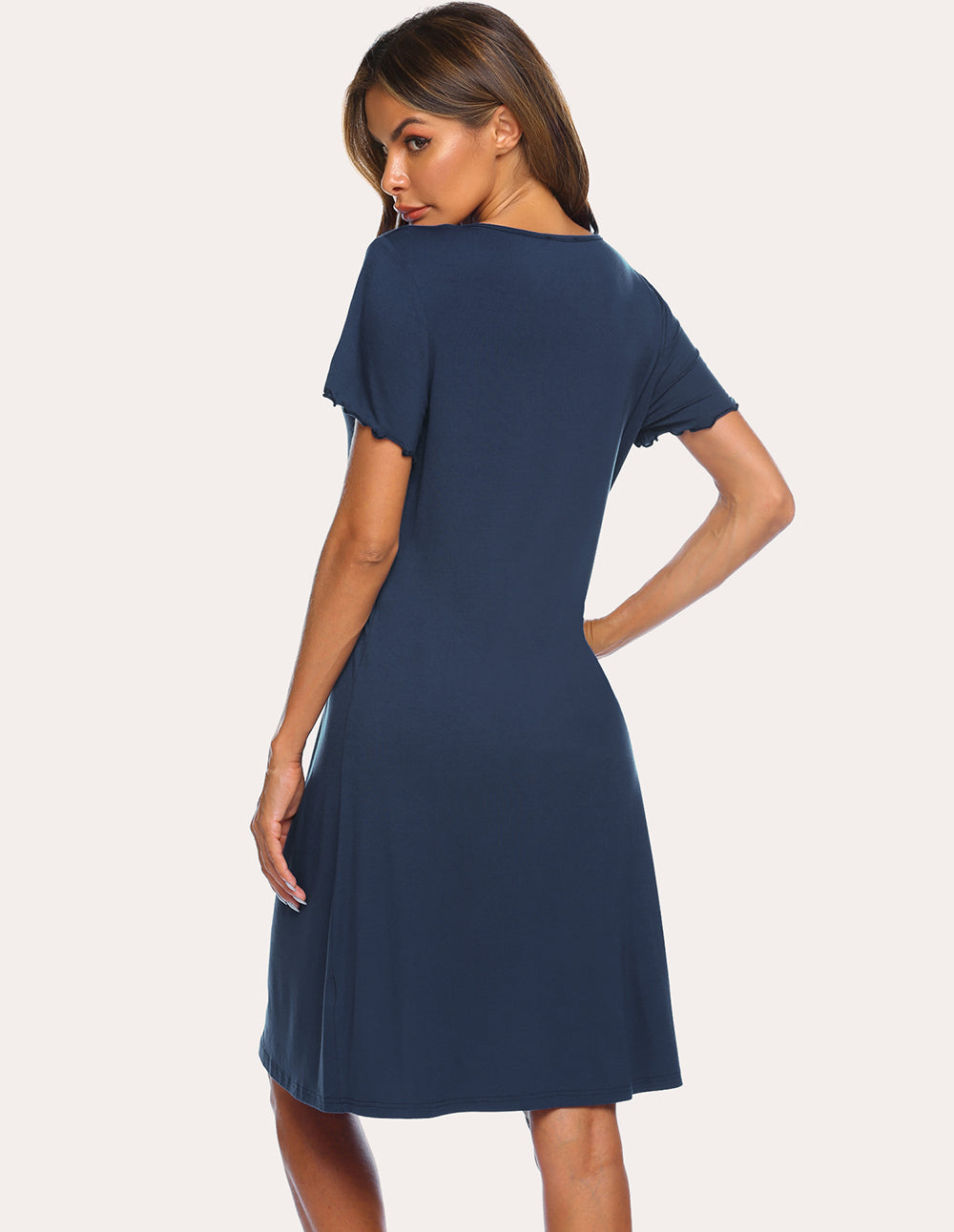 Teddy Soft Ruffle Seams Sleep Dress (US Only)