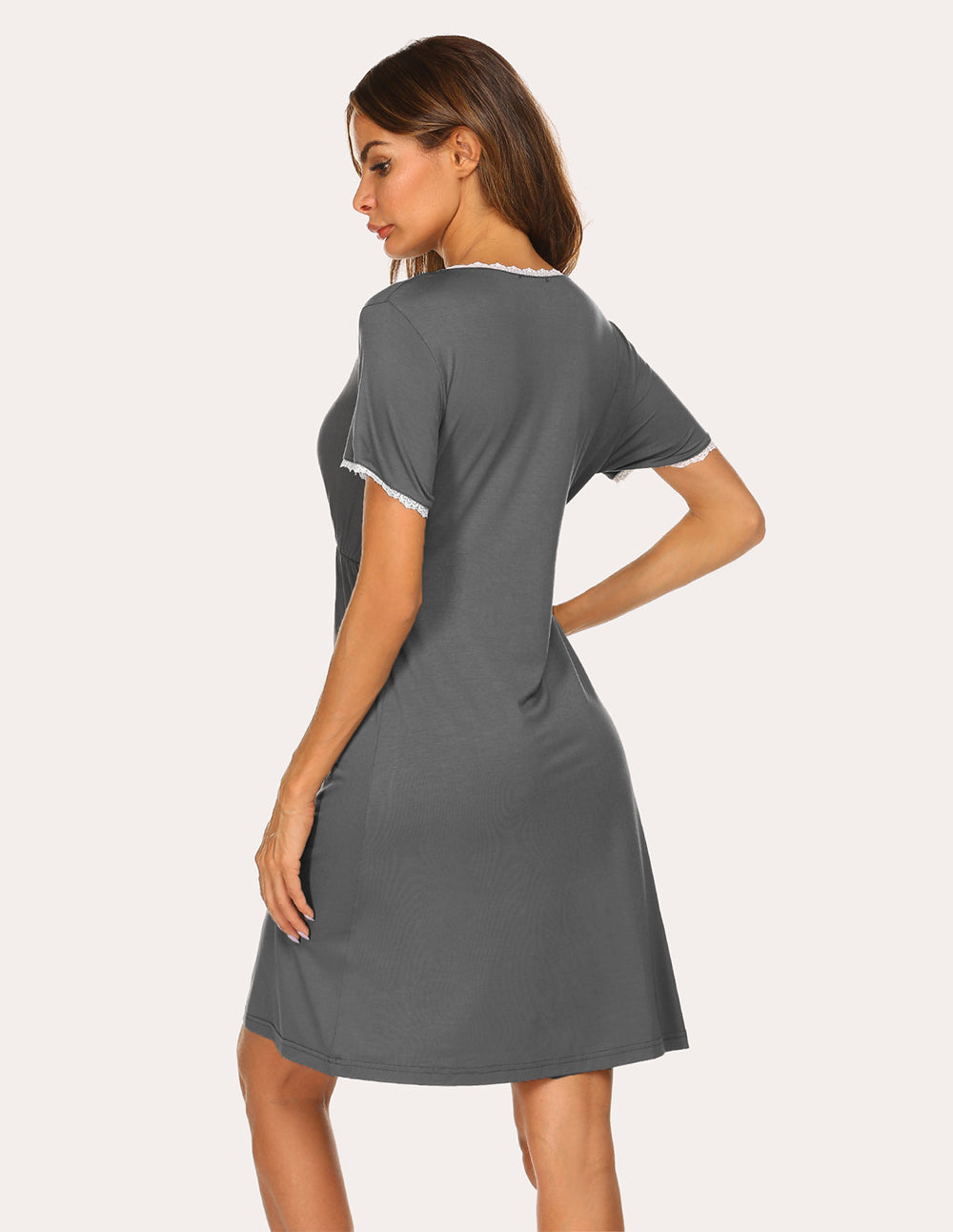 Lace Trim Maternity Nightdress (US Only)
