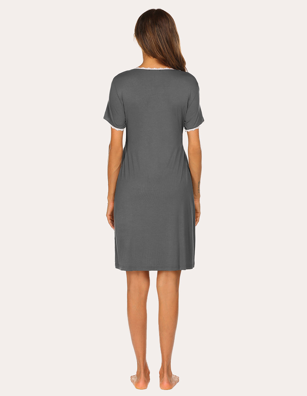 Lace Trim Maternity Nightdress (US Only)