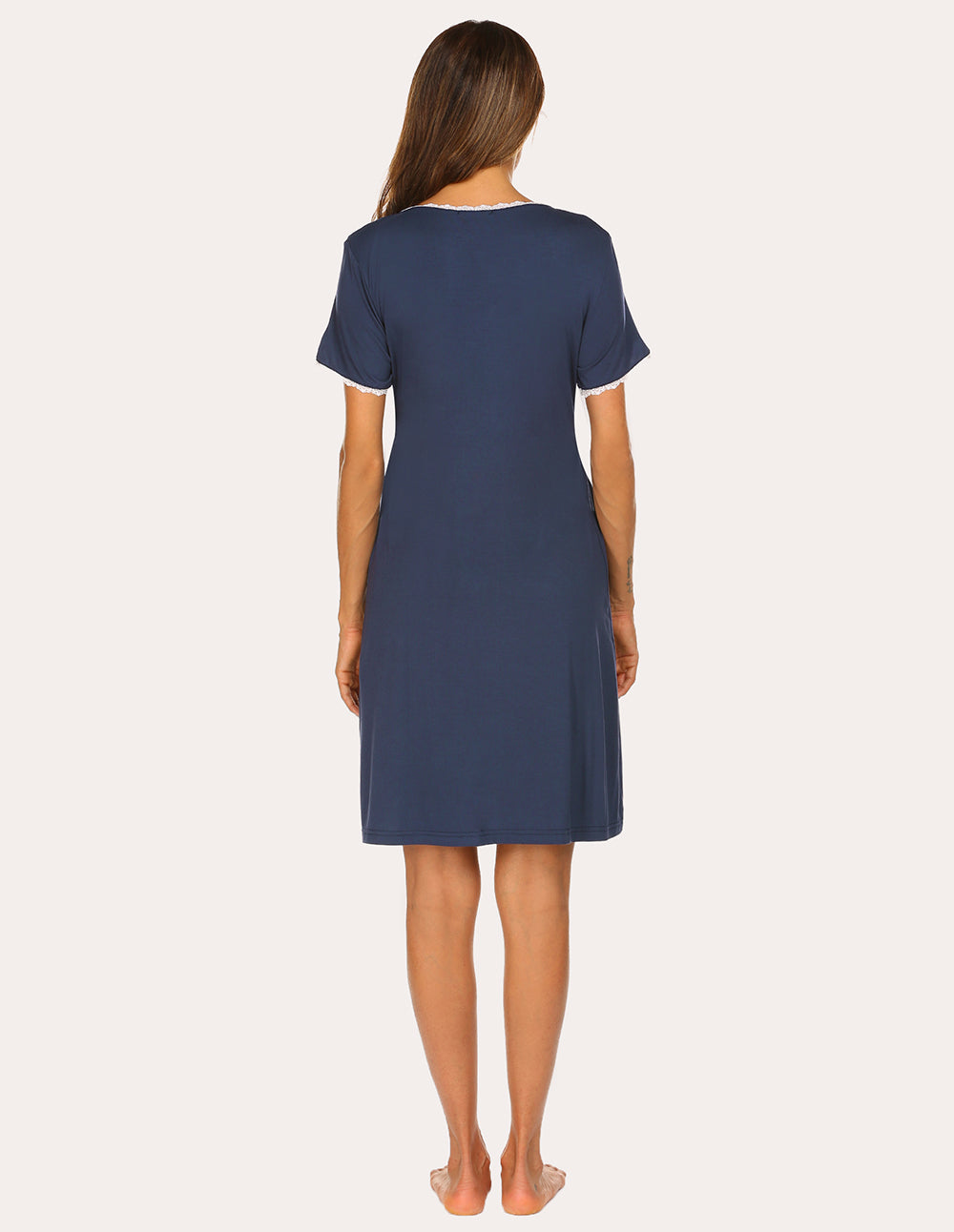 Lace Trim Maternity Nightdress (US Only)