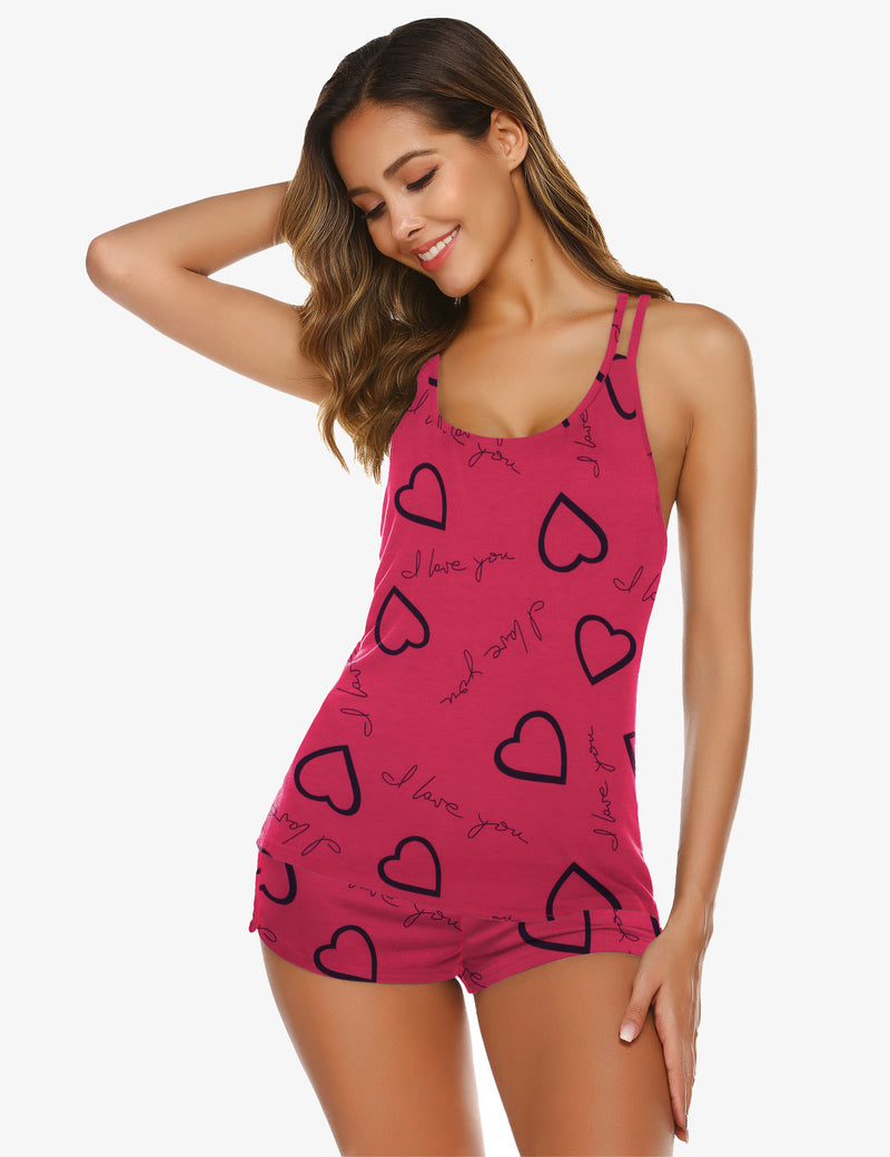 Teddy Cami Tops Shorts Pajama Set (US Only)
