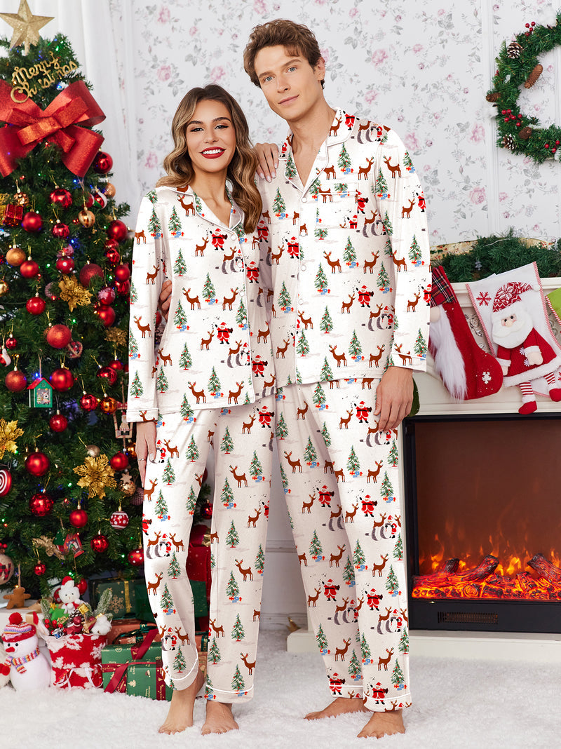 Christmas Couple Matching Pajamas Pj Set