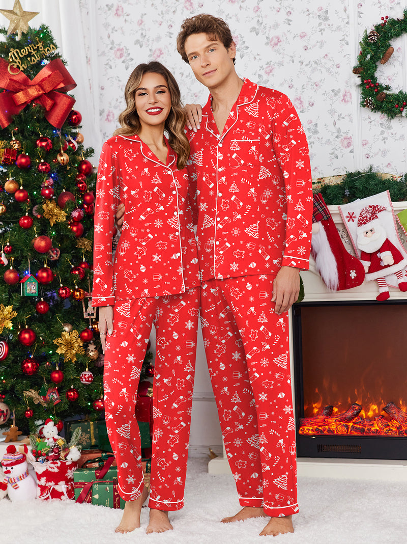 Christmas Couple Matching Pajamas Pj Set