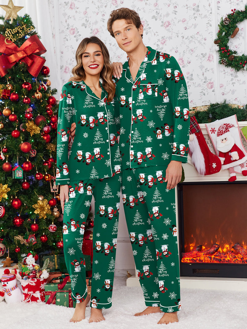 Christmas Couple Matching Pajamas Pj Set