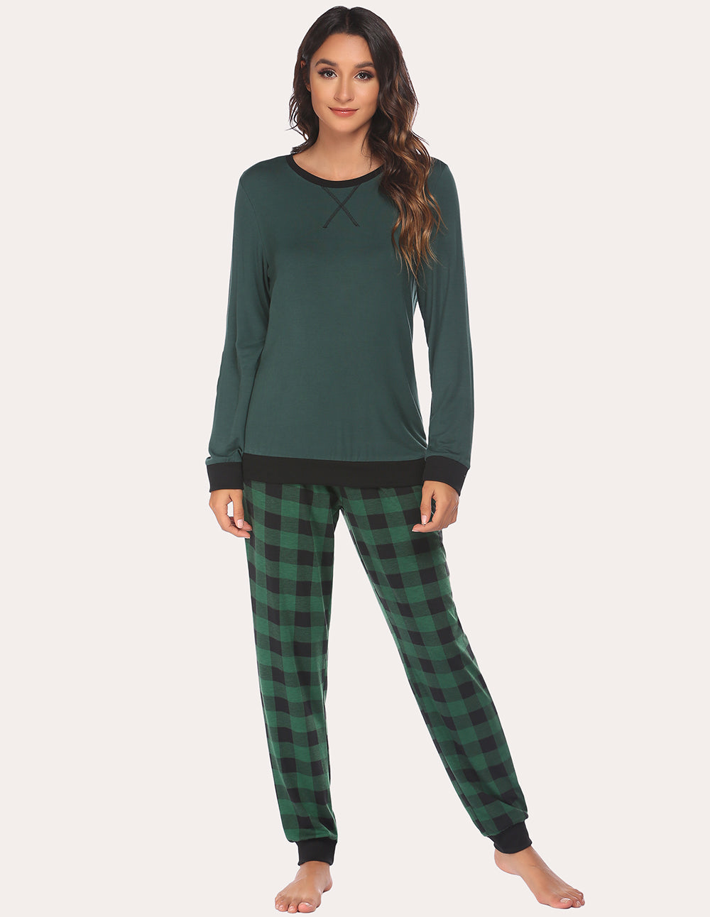 Soft Plaid Pajama Set (US Only)