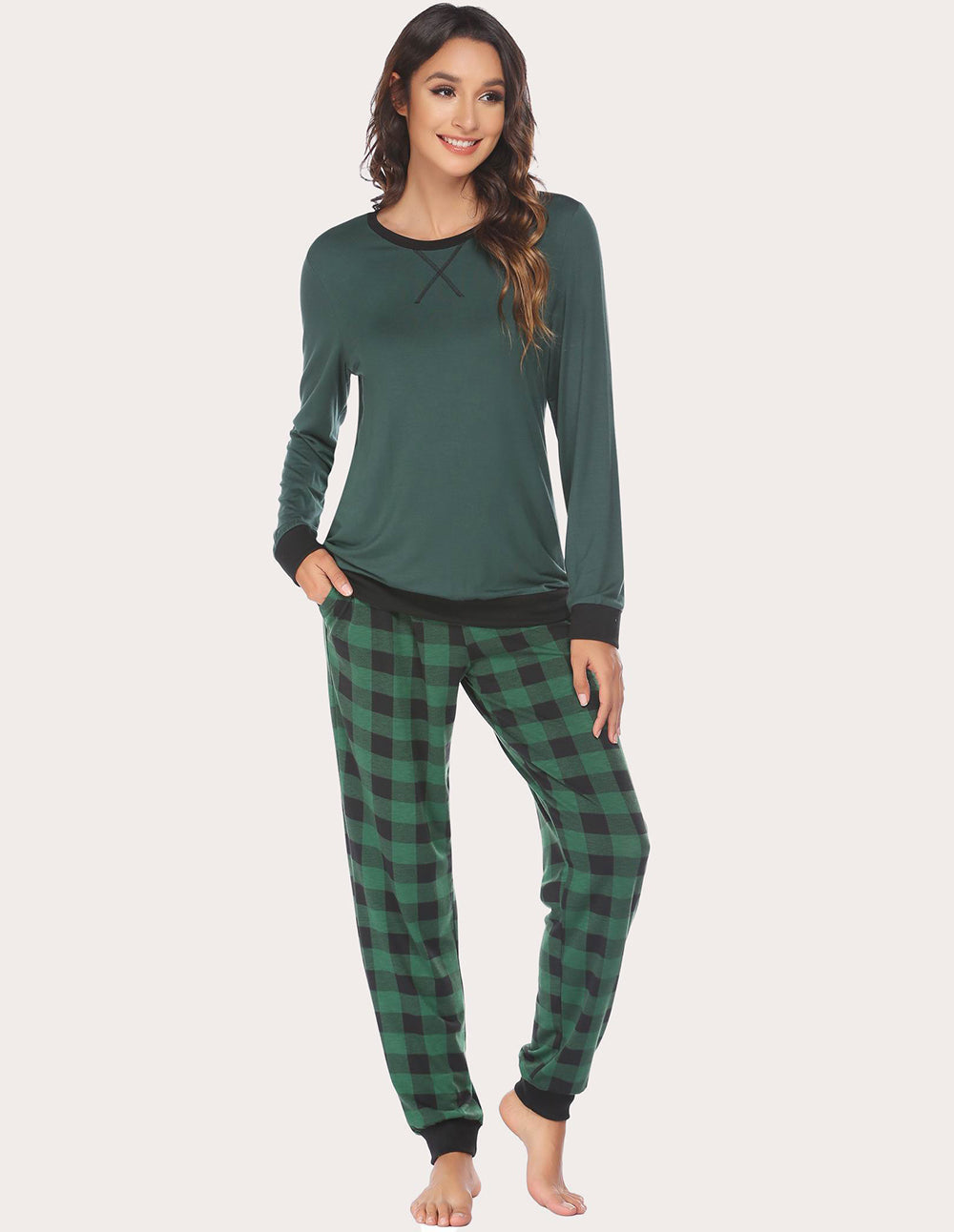Soft Plaid Pajama Set (US Only)