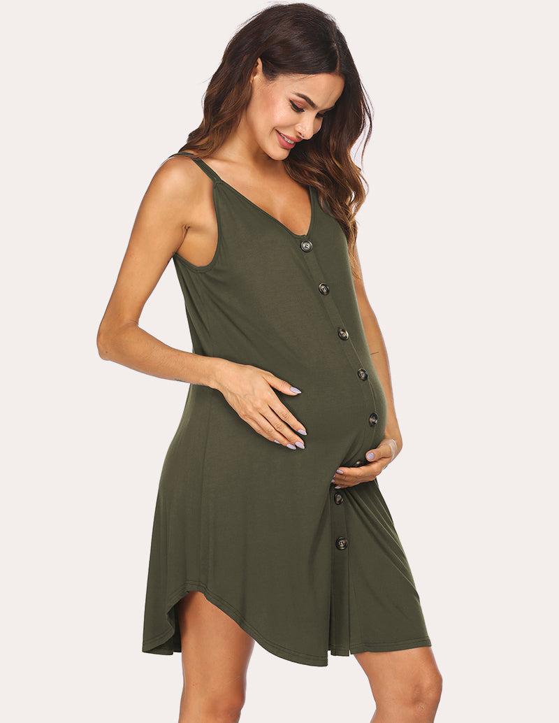 Sleeveless Button Down Nursing Dress (US Only)